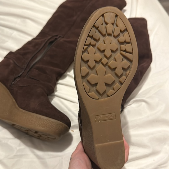 Brown Knee High Winter Boots Size 41/10.5 - Picture 2 of 4